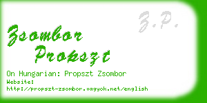 zsombor propszt business card